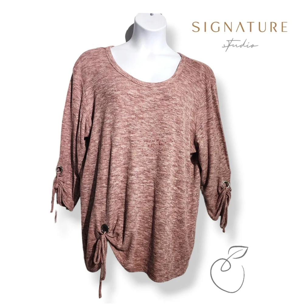 SIGNATURE STUDIO PLUS SIZE CASUAL TOP 3X - Picture 4 of 12